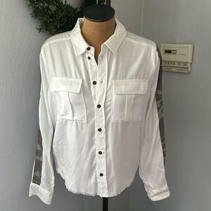 Adyson Parker white camo sleeve western shirt‎ size medium NEW